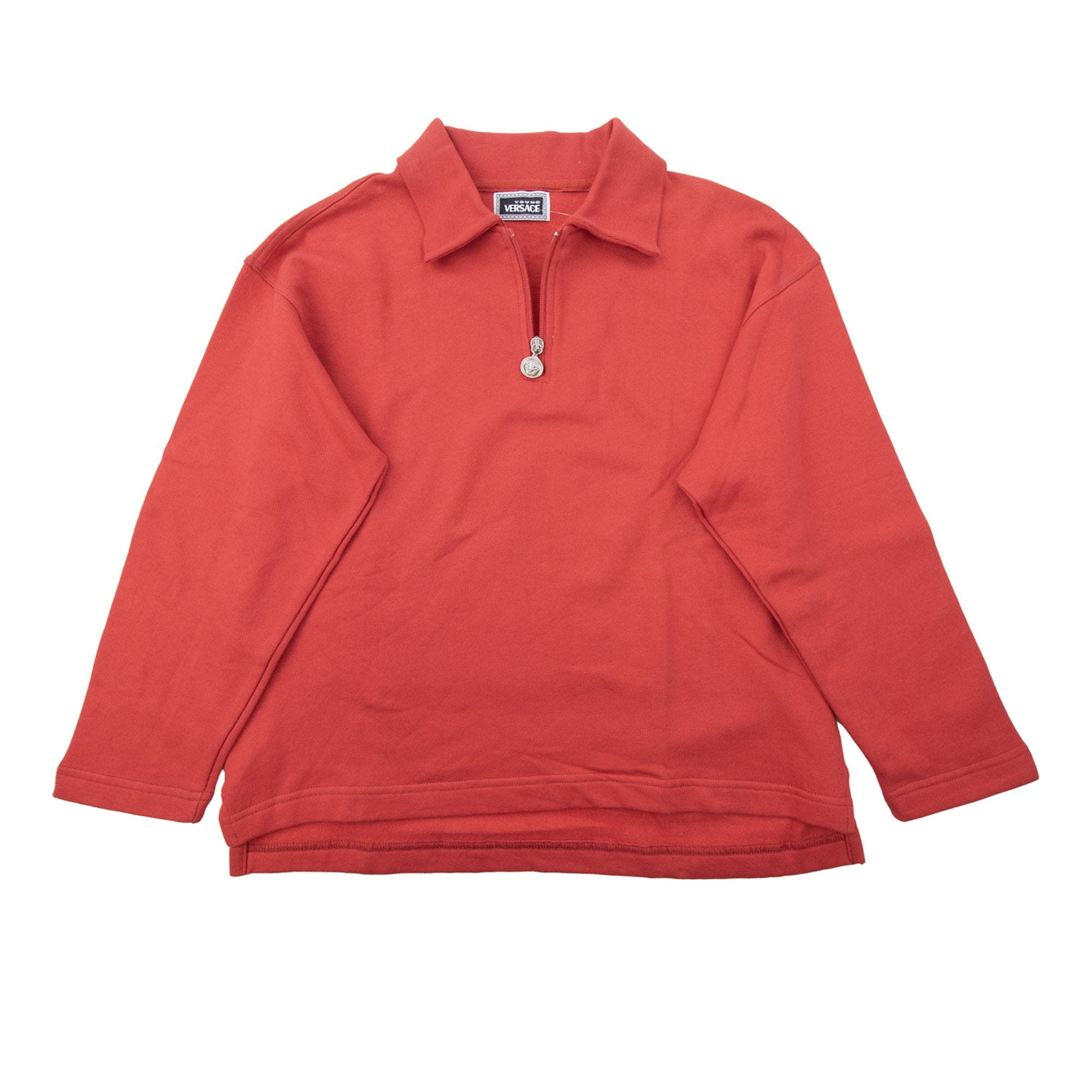 Young Versace Kids Quarter Zip Sweater Red