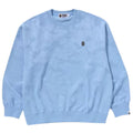 BAPE SOLID CAMO JACQUARD ONE POINT CREWNECK BLUE