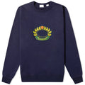 Burberry Navy Logo Embroidered Sweatshirt