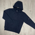 CP Company Raised Fleece Hoodie - Navy