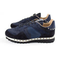 Valentino Navy Studded Sole Rockrunner Trainers