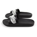 Valentino Applique Logo Leather Slides Black