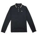Emporio Armani Twin Tipped Long Sleeve Polo Shirt Black