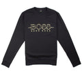 Hugo Boss Salbo Logo Crewneck Sweatshirt Black Gold