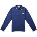 Stone Island Junior Twin Tipped Long Sleeve Polo Blue