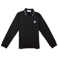 Stone Island Junior Twin Tipped Long Sleeve Polo Black