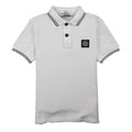 Stone Island Junior Twin Tipped Short Sleeve Polo White