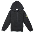 Stone Island Junior Zip Up Hoody Black