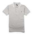 Moncler Junior Twin Tipped Short Sleeve Polo Grey/White