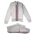 Moncler Junior Tri Zip Up Tracksuit Grey