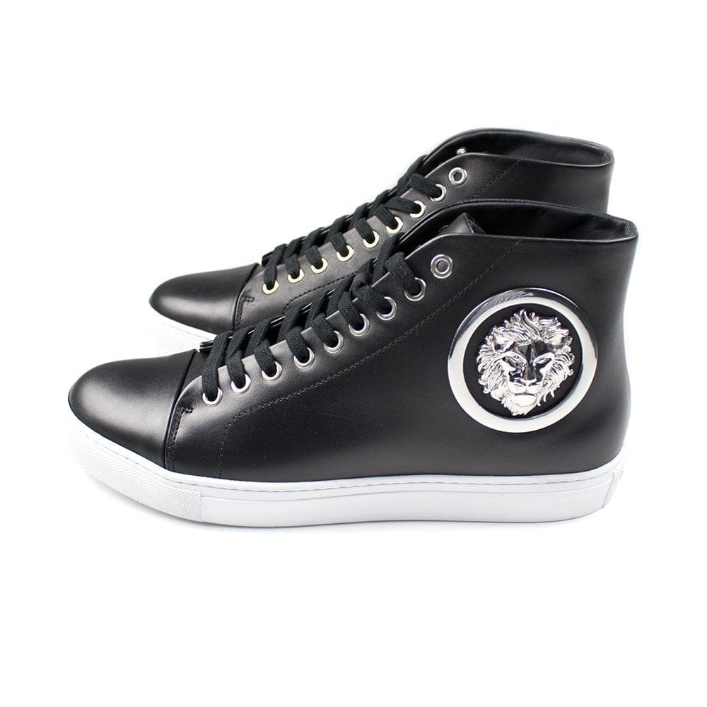Versace Versus High Top Lion Head Sneaker Black