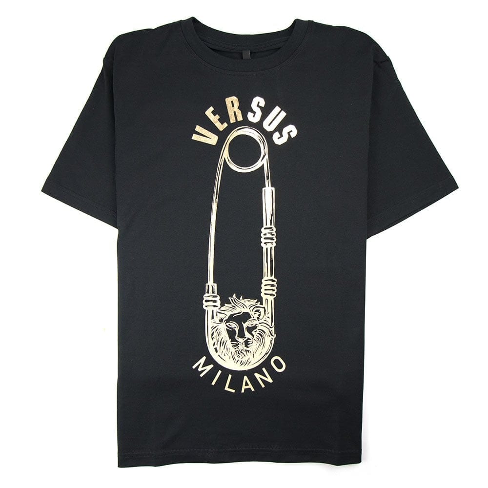 Versace Versus Safety Pin T-Shirt Black