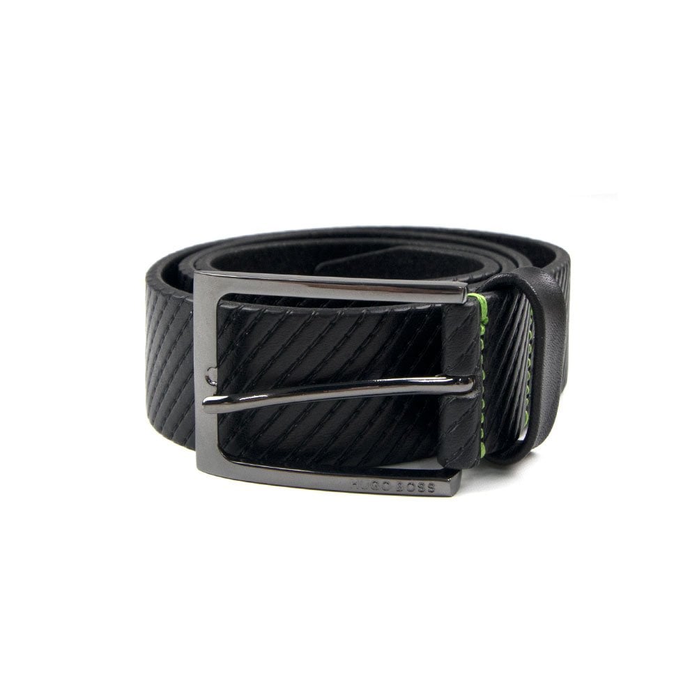 Hugo Boss Titching Belt Black/Green