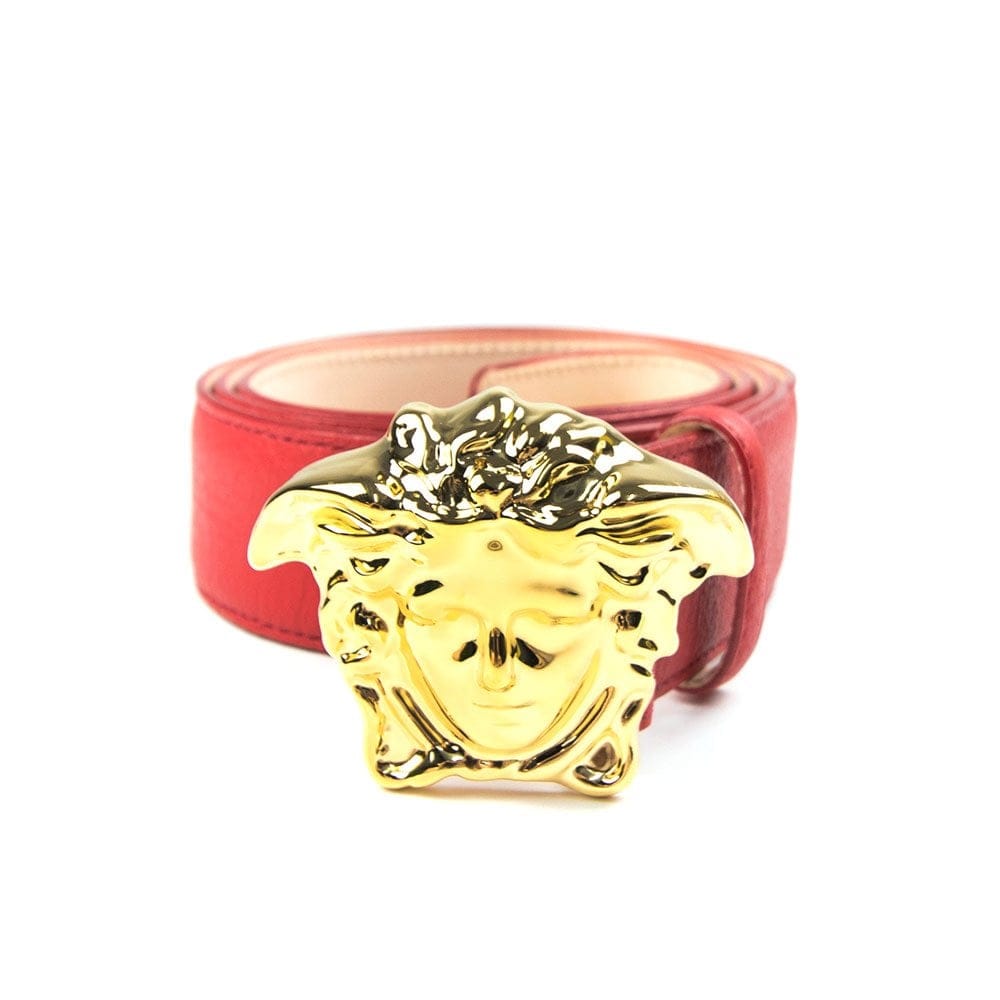 Versace Medusa Head Belt Red