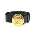 Versace Round Medusa Head Belt Black