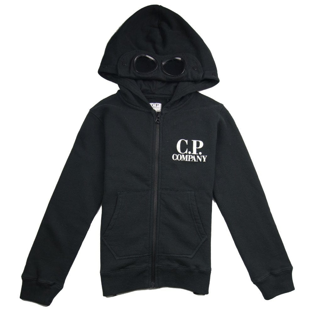 CP Company Undersixteen Goggle Zip Up Hoody Black