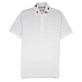 Gucci Embroidered Collar Polo Shirt White