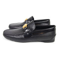 Versace Medusa Medallion Mock Croc Loafers Black