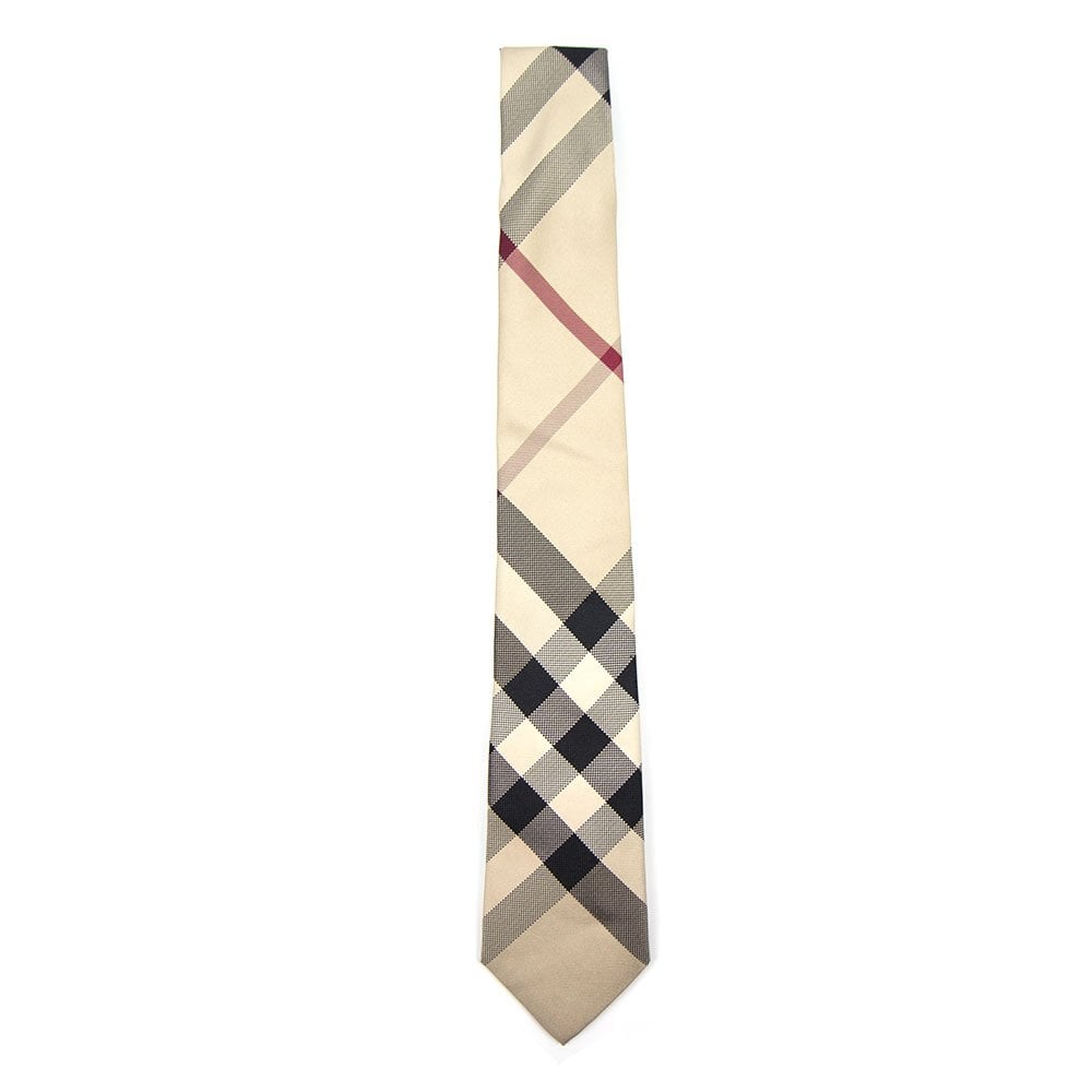 Burberry Manston Check Tie Modern Fit Camel