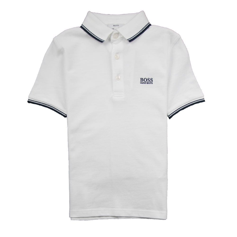 Hugo Boss Kids Basic Logo Polo White