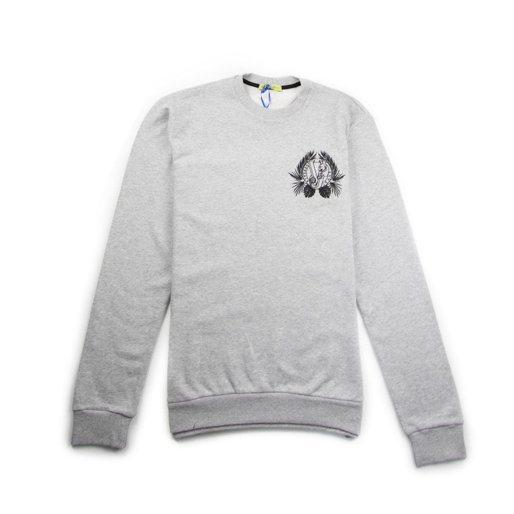 Versace Jeans VJ Chest Logo Crewneck Sweatshirt Grey