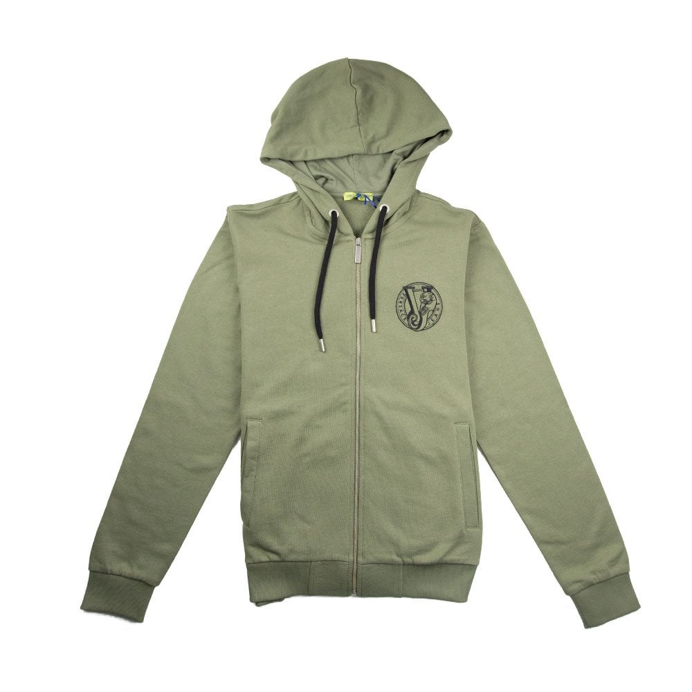 Versace Jeans VJ Chest Logo Zip Up Hoody Green