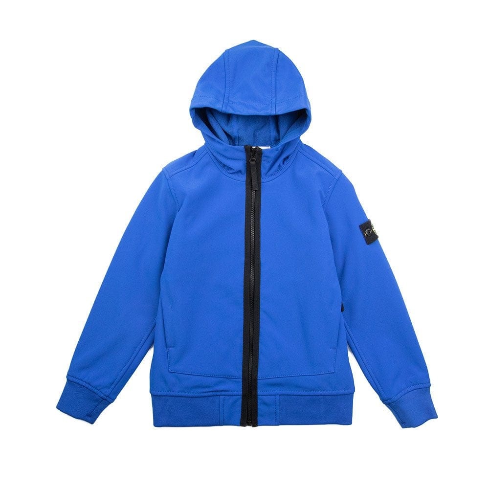 Stone Island Junior Soft Shell Jacket Electric Blue