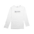 Hugo Boss Kids Chest Logo Long Sleeve T-Shirt White