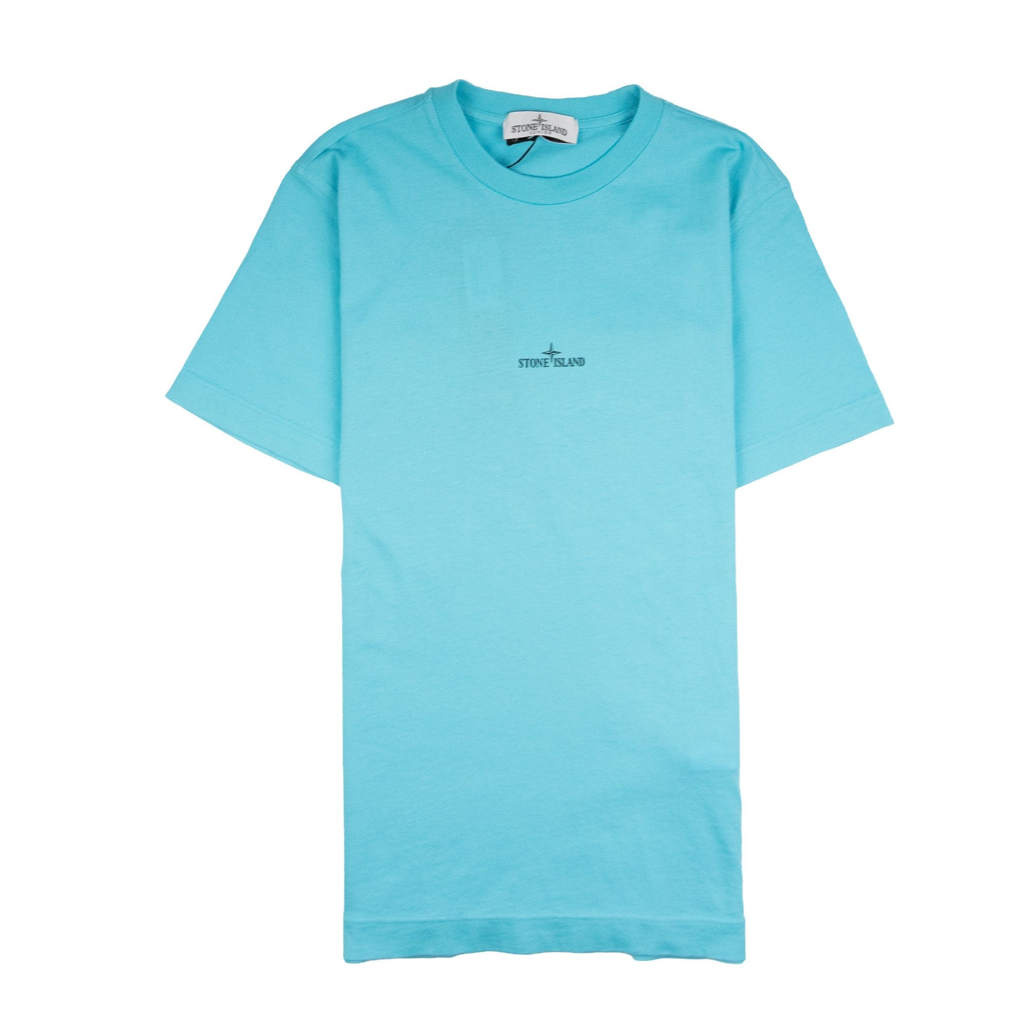 Stone Island Junior Back Mountain Logo T-Shirt Baby Blue