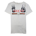 Gucci Junior Band Logo with Dogs T-Shirt White