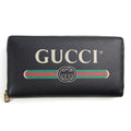 Gucci Print Zip Around Wallet Black