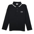 Hugo Boss Kids Tipped Long Sleeve Polo Black