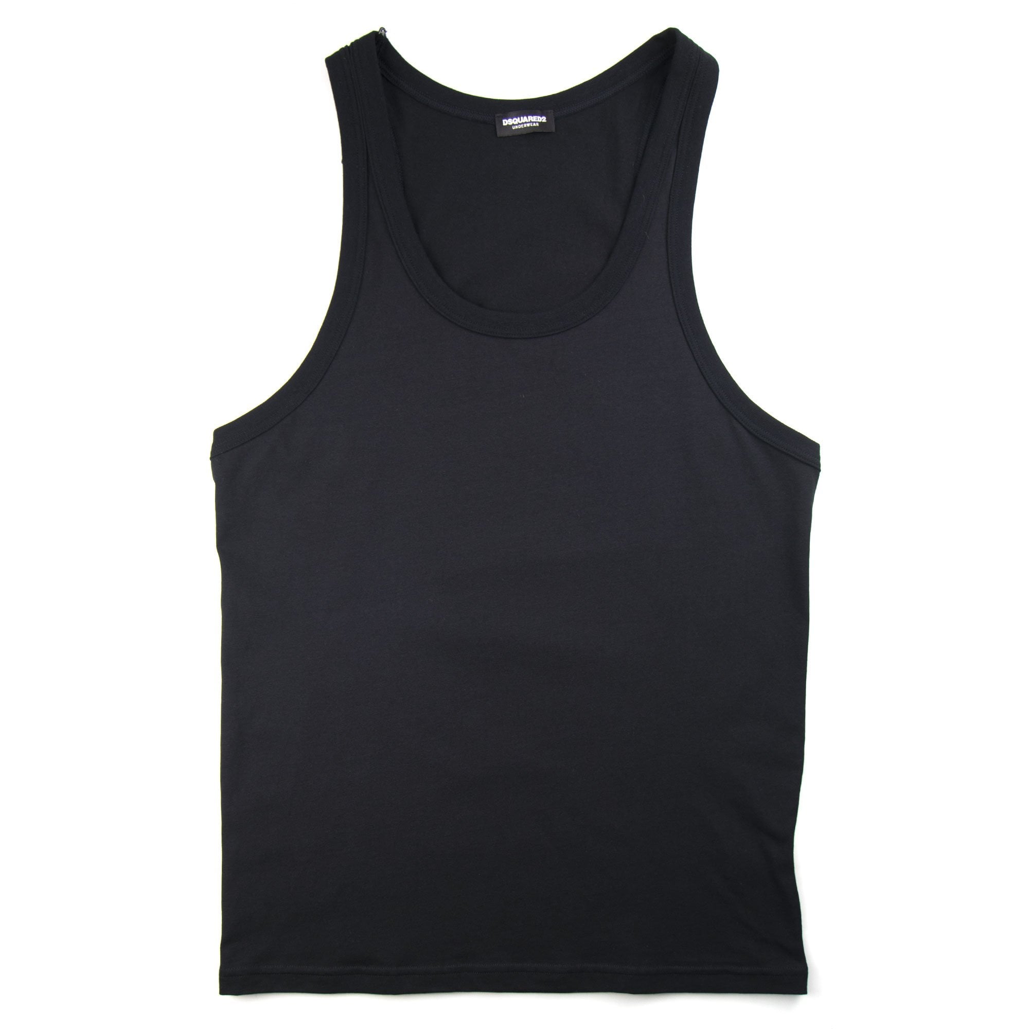 Dsquared2 Underwear Vest Leaf Logo Black