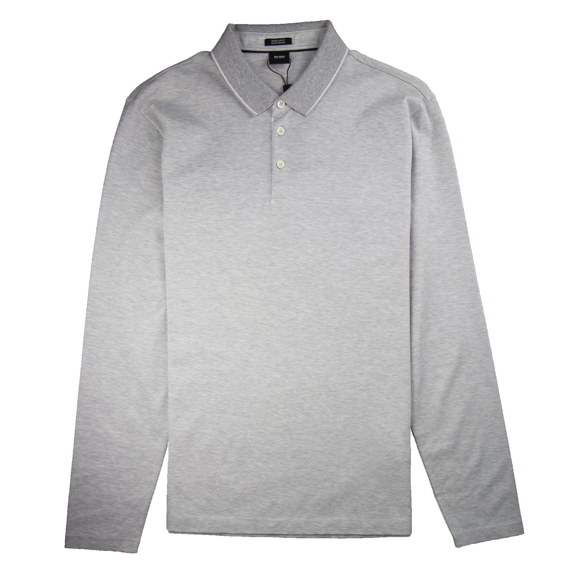 Hugo Boss Pearl 03 L/s Polo Light Grey