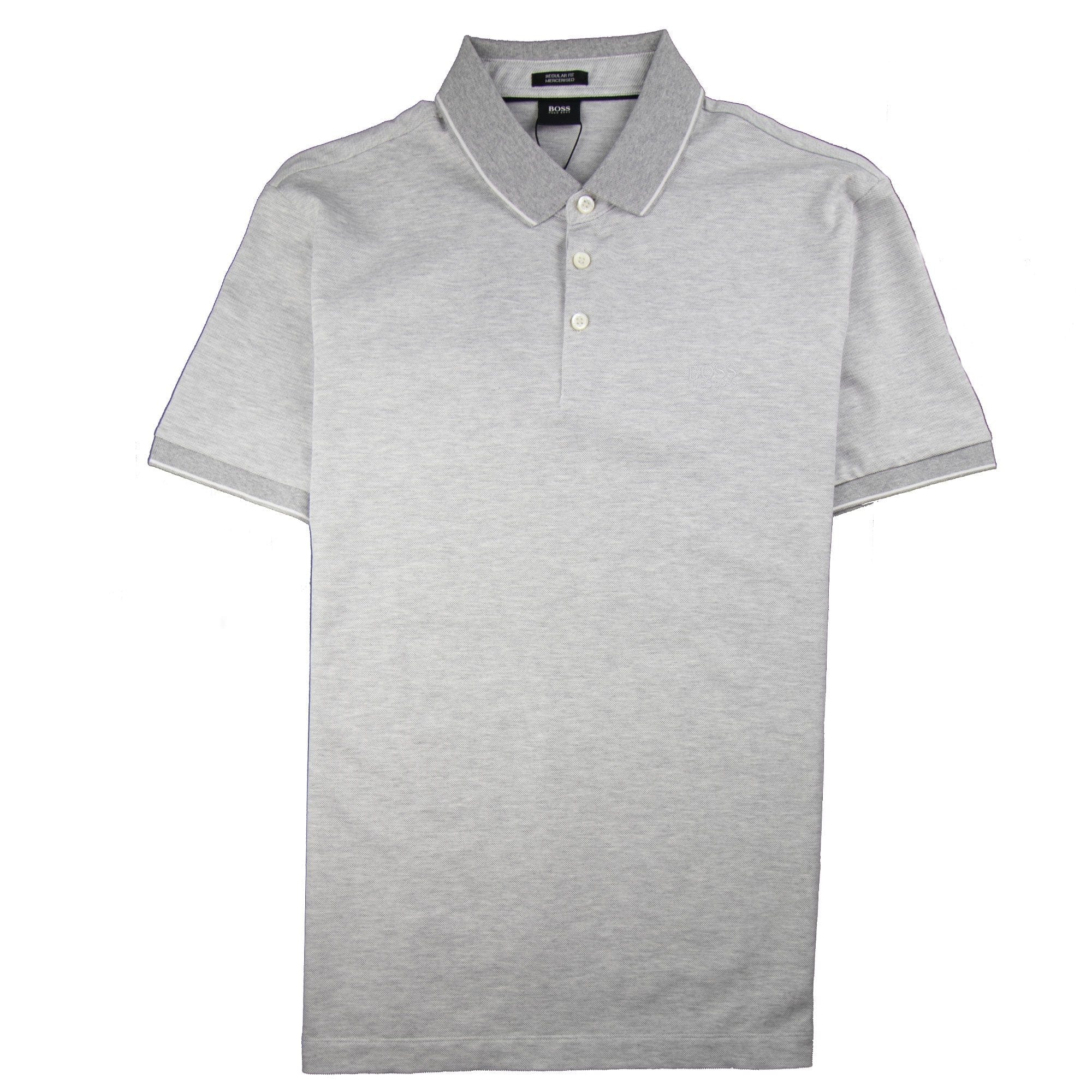 Hugo Boss Prout 10 Short Sleeve Polo Light Grey