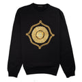 Versace Gold Hibiscus Medusa Sweatshirt Black