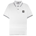 Stone Island Twin Tipped Short Sleeve Polo Shirt 'Regular Fit' White