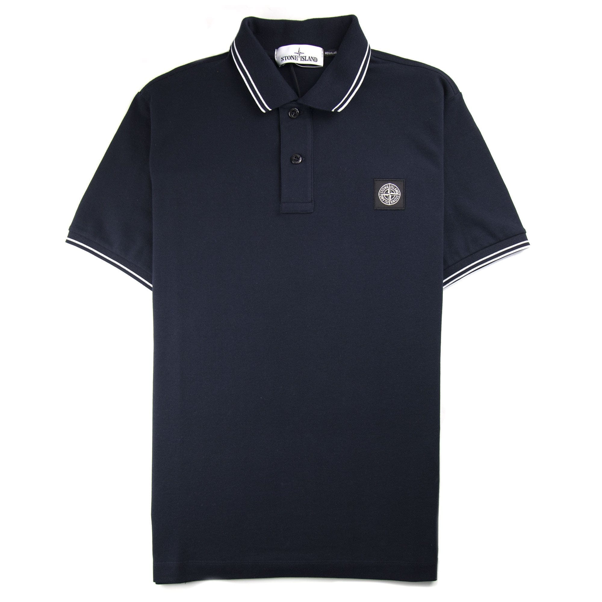 Stone Island Twin Tipped Short Sleeve Polo Shirt 'Regular Fit' Navy