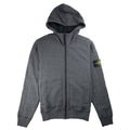 Stone Island Zip Up Hoody Marl Dark Grey