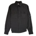 CP Company Watch Viewer Lens Linen Shirt Dark Grey