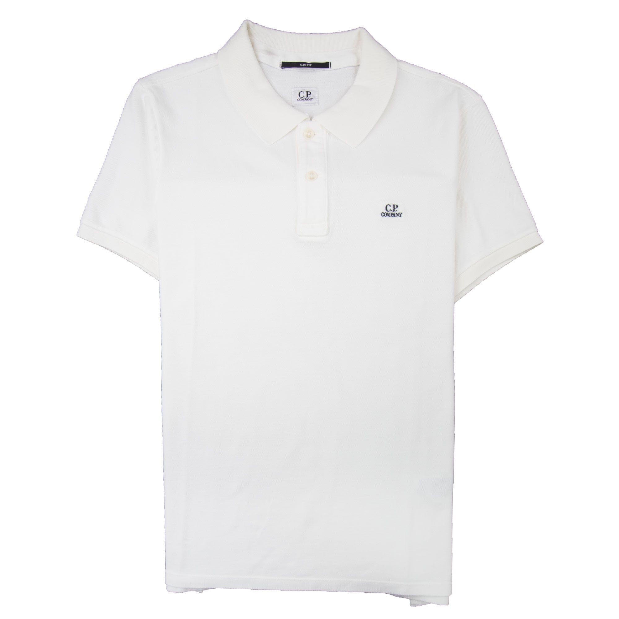 CP Company Chest Logo Polo White