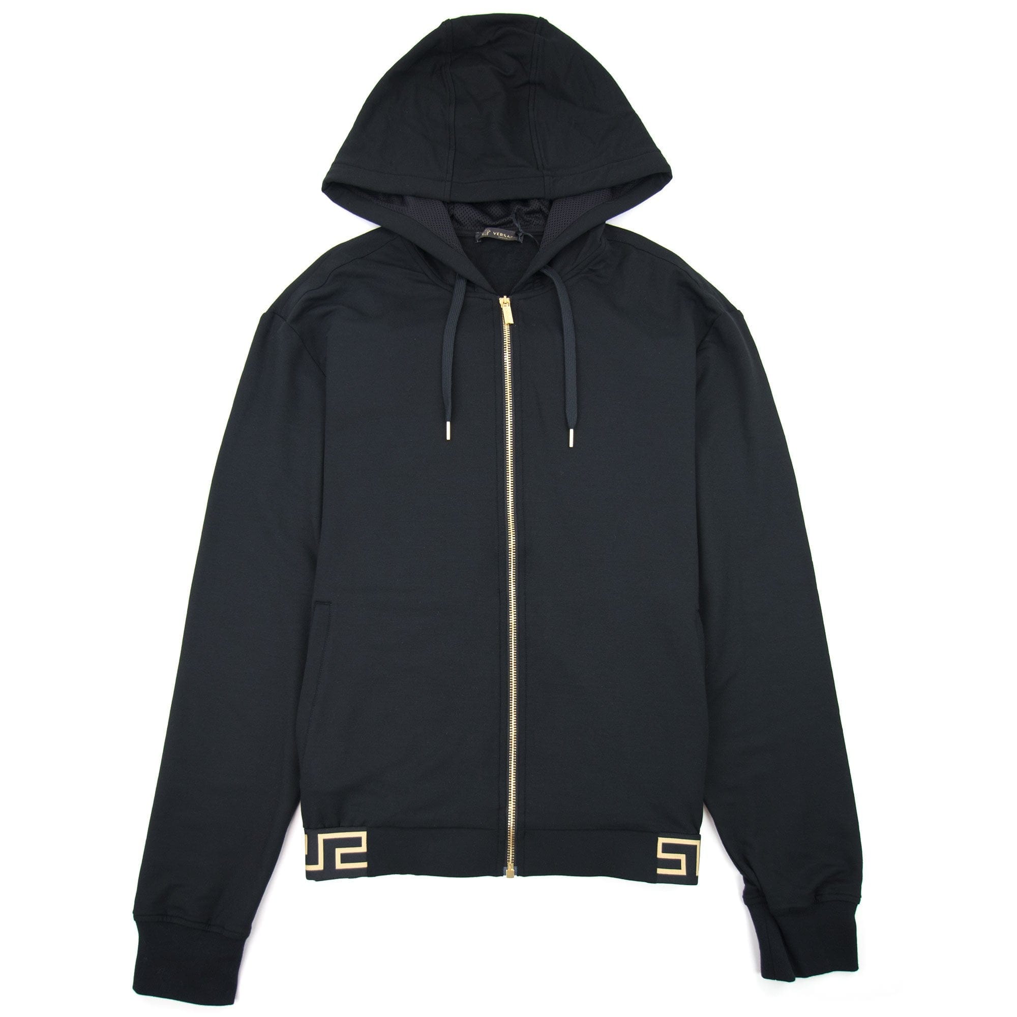 Versace Medusa Waist Band Zip Hoody Black