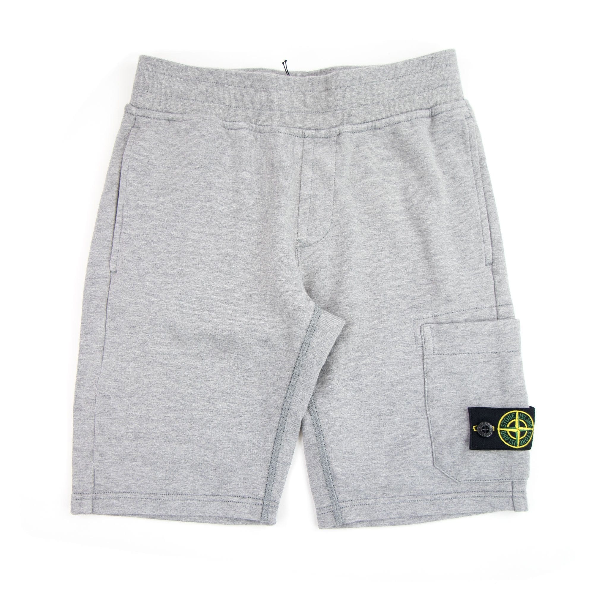 Stone Island Junior Bermuda Fleece Shorts Light Grey V1064