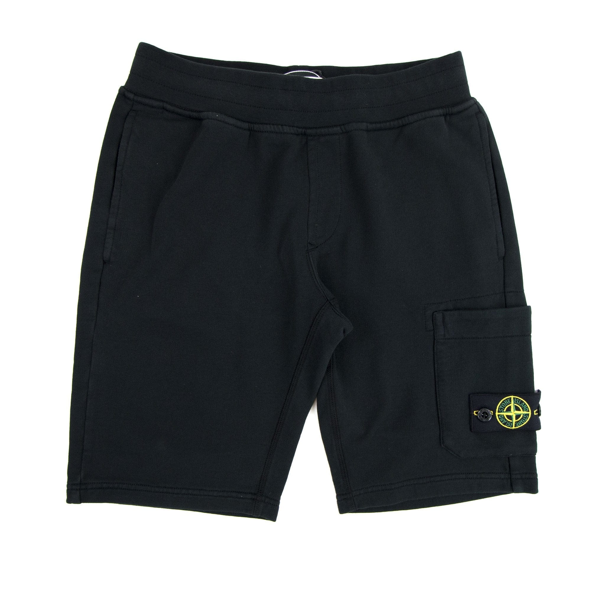 Stone Island Junior Bermuda Fleece Shorts Black V0029