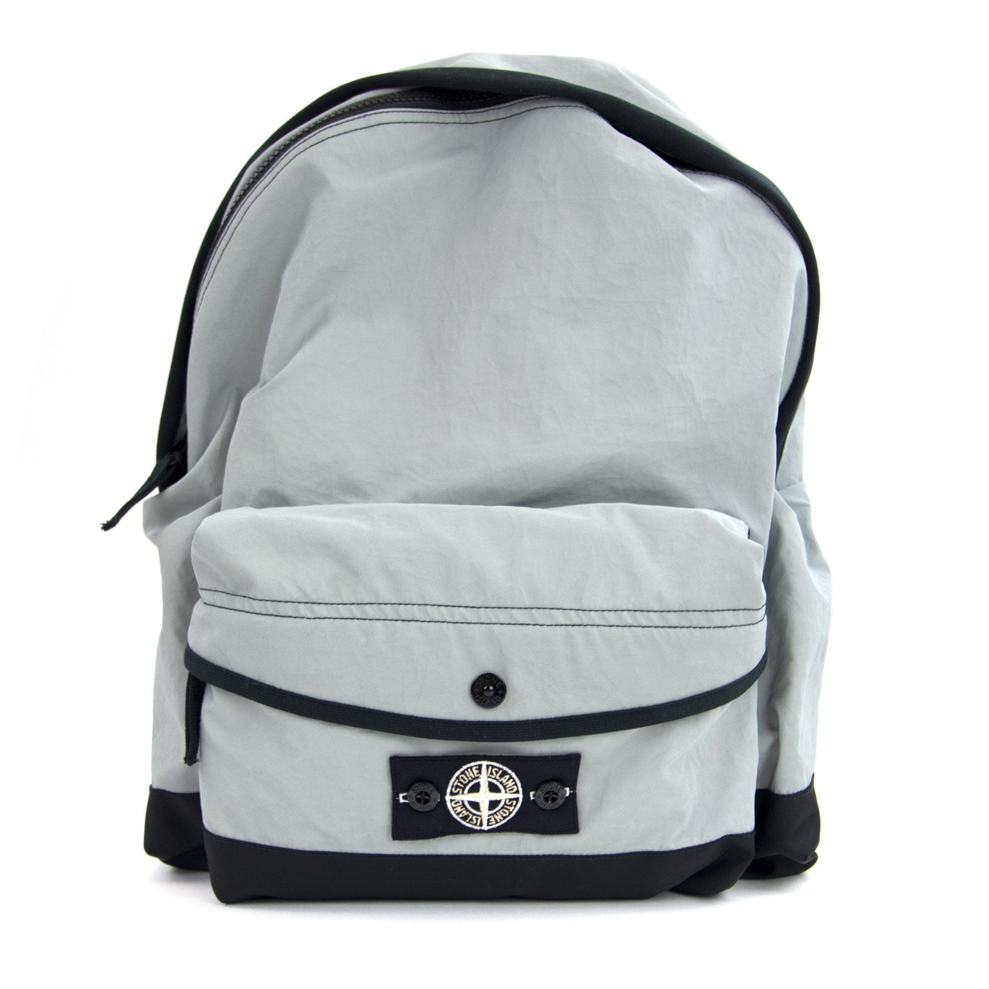 Stone Island Junior Garment Dyed Plated Reflective Rucksack Grey