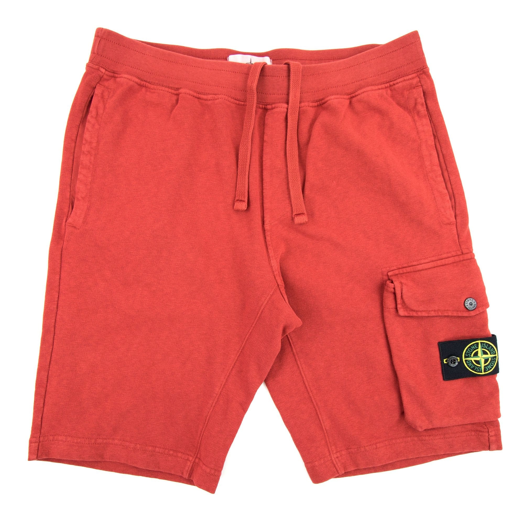 Stone Island 65860 Garment Dyed Shorts Brick Red V0036