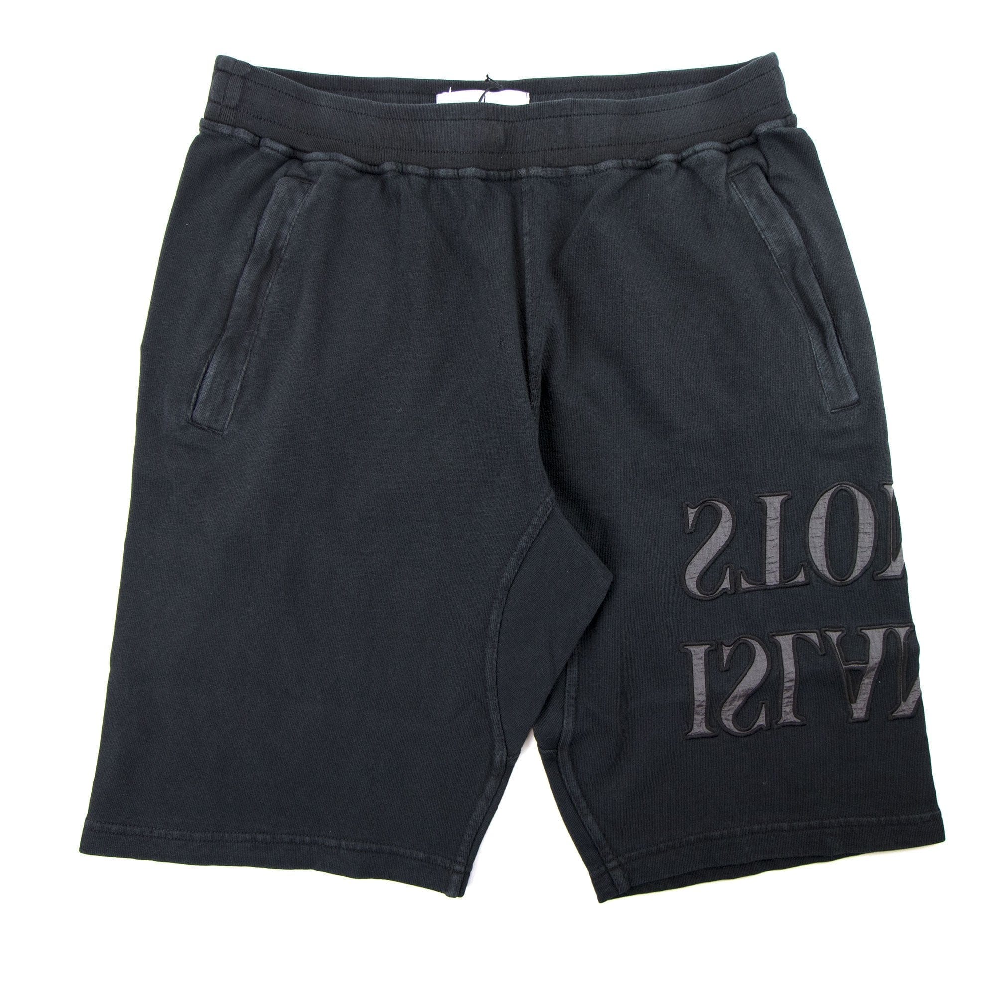 Stone Island Large Logo Garment Dyed Shorts Black V0129