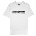 Armani Jeans Leather Logo T-shirt Bianco Ottico 0100