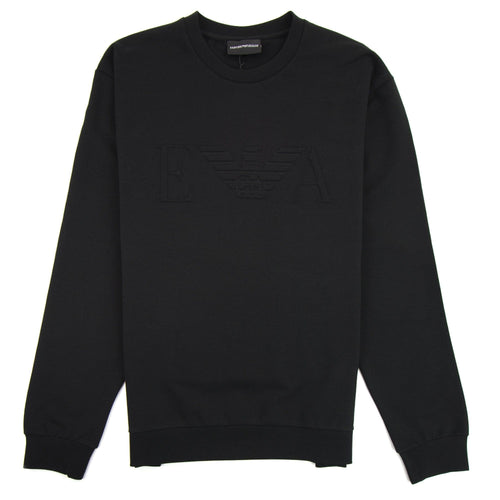 Armani Jeans Embossed Logo Sweatshirt Nero 0999