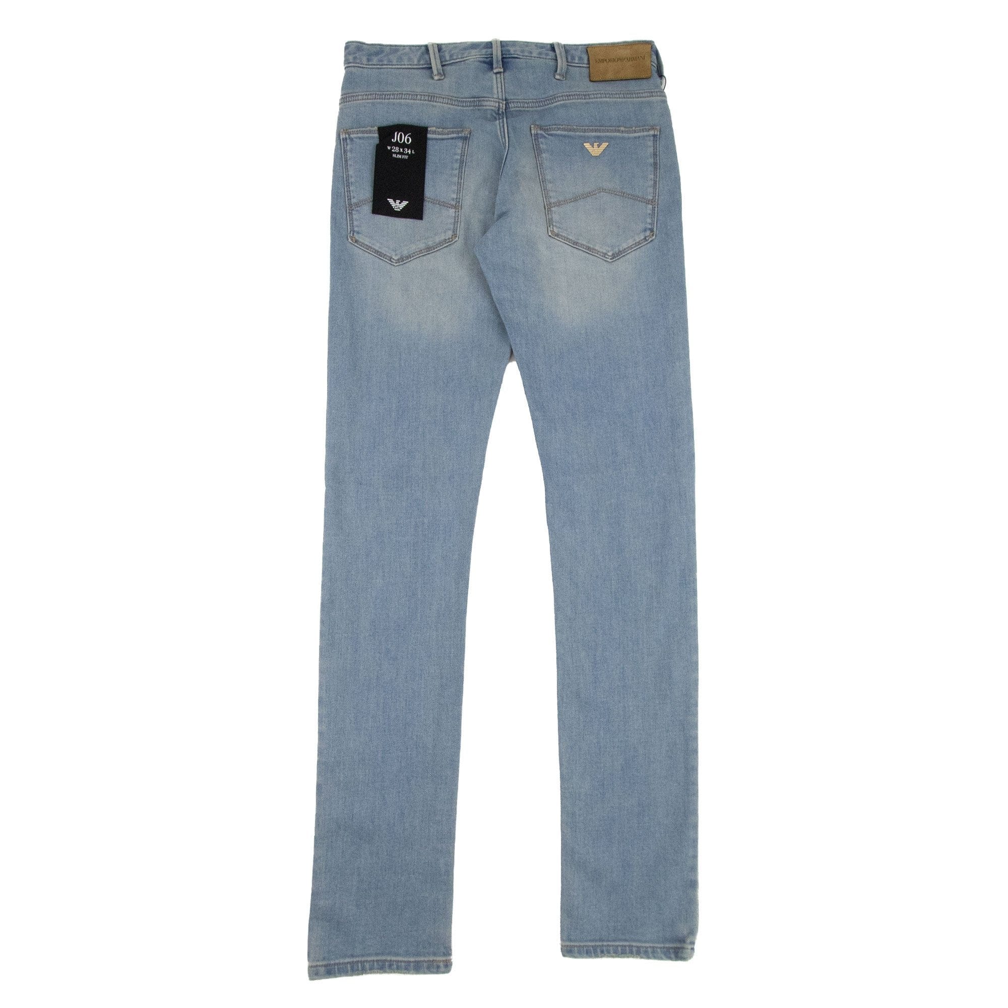 Armani Jeans J06 Slim Fit 5 Pocket Jeans Stonewash Denim 0943